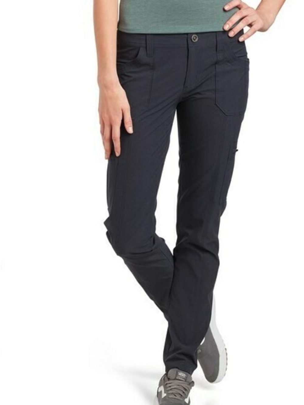 KUHL Women's Horizn Skinny Pant Charcoal Gray Outdoor Straight Leg Hike Size 2